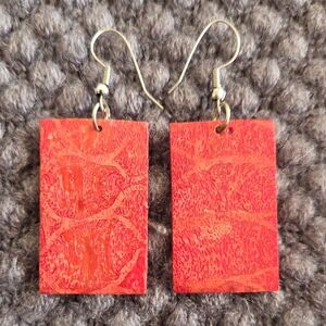 Elegant Red Dangle Earrings